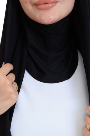 Penye Boyun Kapamalı Şal Başörtü Hazır Giyim Turban Esnek Jersey Şal