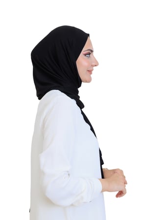 Penye Boyun Kapamalı Şal Başörtü Hazır Giyim Turban Esnek Jersey Şal
