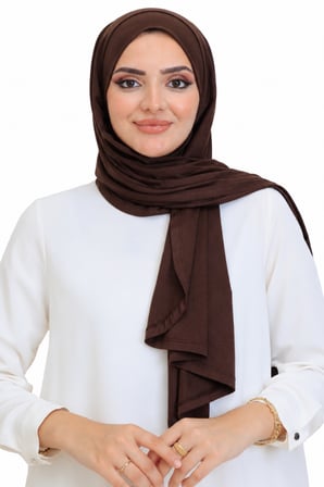 Penye Boyun Kapamalı Şal Başörtü Hazır Giyim Turban Esnek Jersey Şal