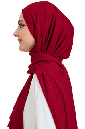 Penye Boyun Kapamalı Şal Başörtü Hazır Giyim Turban Esnek Jersey Şal