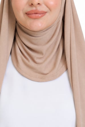 Penye Boyun Kapamalı Şal Başörtü Hazır Giyim Turban Esnek Jersey Şal