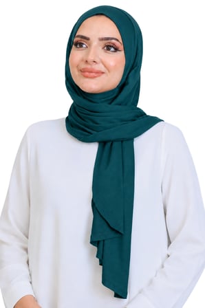 Penye Boyun Kapamalı Şal Başörtü Hazır Giyim Turban Esnek Jersey Şal