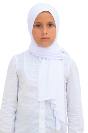 Kız Çocuk Şal Başörtüsü Yumuşak Esnek Tesettür Şalı