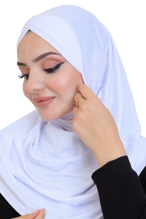 Kadın Tek Parça Hazır Türban Çapraz Kendinden Boneli Viskon Başörtüsü
