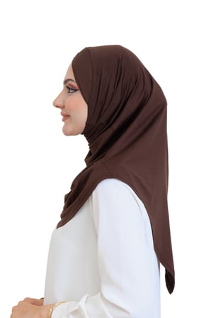 Kadın Tek Parça Hazır Türban Çapraz Kendinden Boneli Viskon Başörtüsü