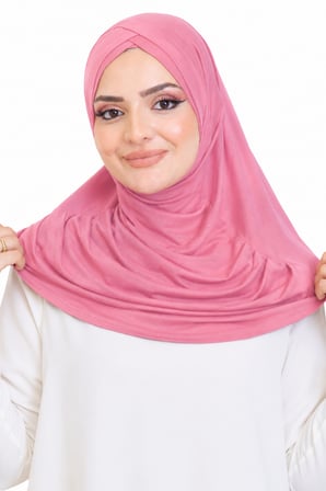 Kadın Tek Parça Hazır Türban Çapraz Kendinden Boneli Viskon Başörtüsü