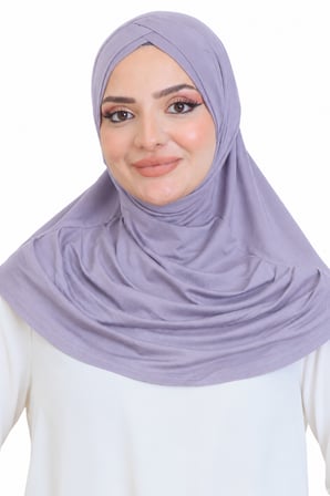 Kadın Tek Parça Hazır Türban Çapraz Kendinden Boneli Viskon Başörtüsü