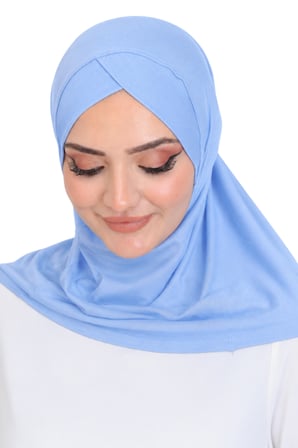 Kadın Hazır Türban Çapraz Tek Parça Pratik Namaz Başörtüsü