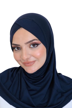 Kadın Hazır Türban Çapraz Tek Parça Pratik Namaz Başörtüsü