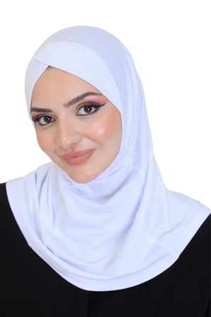 Kadın Hazır Türban Çapraz Tek Parça Pratik Namaz Başörtüsü