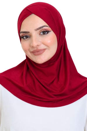 Kadın Hazır Türban Çapraz Tek Parça Pratik Namaz Başörtüsü