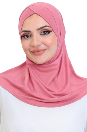 Kadın Hazır Türban Çapraz Tek Parça Pratik Namaz Başörtüsü