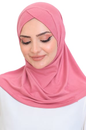 Kadın Hazır Türban Çapraz Tek Parça Pratik Namaz Başörtüsü
