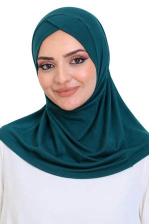 Kadın Hazır Türban Çapraz Tek Parça Pratik Namaz Başörtüsü