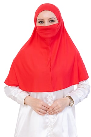 Hazır Başörtüsü Pratik İslami Giyim Penye Peçeli Türban Namaz İçin Yumuşak Eşarp