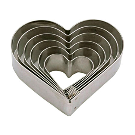 Volovan Metal Set 6 Parça - Kalp