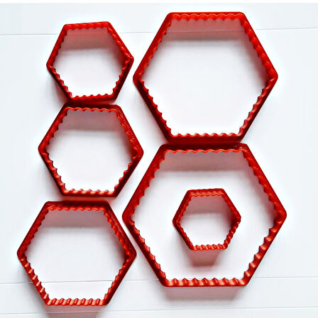 Volovan Set 6 Parça - Altıgen Tırtıklı