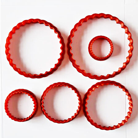 Volovan Set 6 Parça - Daire Tırtıklı