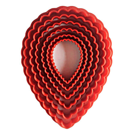 Volovan Set 6 Parça - Yaprak - Damla Tırtıklı