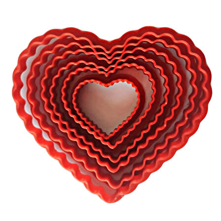 Volovan Set 6 Parça - Kalp Tırtıklı