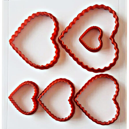 Volovan Set 6 Parça - Kalp Tırtıklı