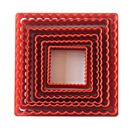 Volovan Set 6 Parça - Kare Tırtıklı