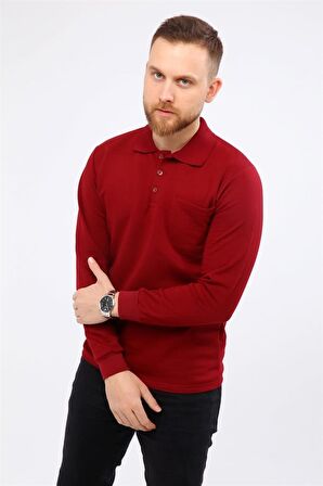 20/10 İKİ İPLİK POLO YAKA BORDO SWEAT