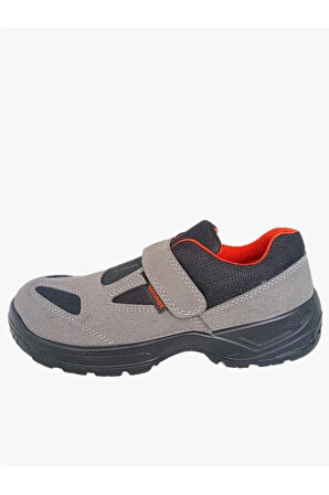 Zimaro Stronex S1 Çelik Burunlu Yazlık İş Ayakkabısı Gri Süet Cırtlı 
