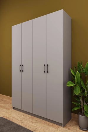 Asra Trend MDF Vestiyer & Portmanto & Ayakkabılık - 120x180x33cm, Askılı, Çok Raflı, Kapaklı V-08
