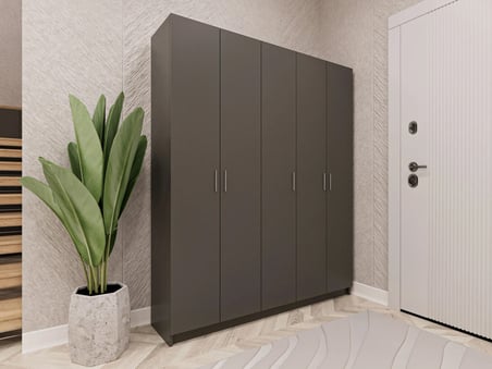Asra Trend MDF Vestiyer & Portmanto & Ayakkabılık - 150x180x33cm, Askılı, Çok Raflı, Kapaklı V-09