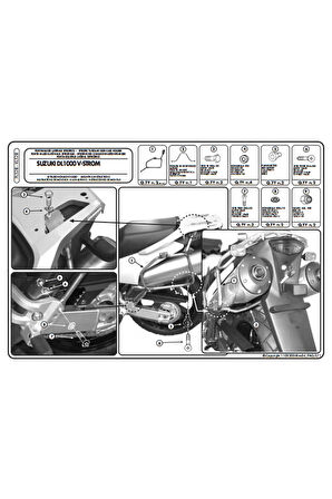 Kl528 Suzukı Dl 1000 V-strom (02-11) - Kawasakı Klv1000 (04-10) Yan Çanta Taþıyıcı