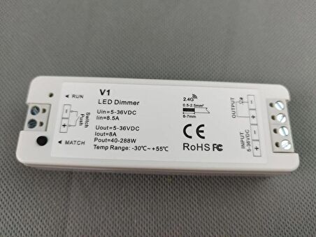 V1 - LED Dimmer anahtarı 12V 24V 36V 5V DC - KARARTMA KONTROL CİHAZI 1CH*8A 2.4GHZ RF