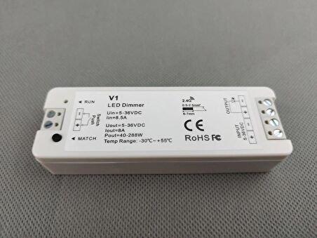 V1 - LED Dimmer anahtarı 12V 24V 36V 5V DC - KARARTMA KONTROL CİHAZI 1CH*8A 2.4GHZ RF