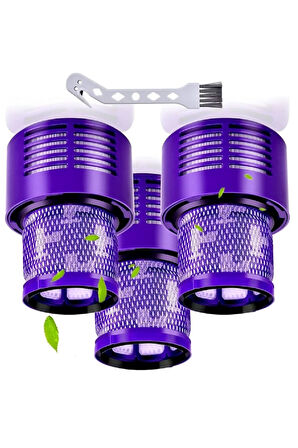 V10 Absolute Hepa Filtre 3 Adet uyumlu (temizleme fırçası dahil)