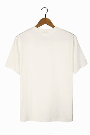Azurco Oversize Önü No Regret Baskılı Ekru T-shirt
