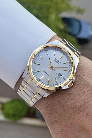 Casio CSISTE50 Gold Gümüş Renk Hediye Paketli Erkek Kol Saati