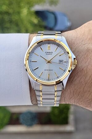 Casio CSISTE50 Gold Gümüş Renk Hediye Paketli Erkek Kol Saati