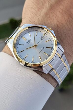Casio CSISTE50 Gold Gümüş Renk Hediye Paketli Erkek Kol Saati