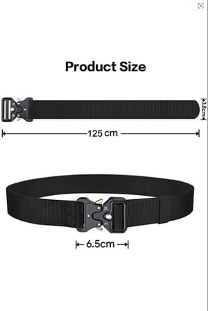 Dağcılık Aksesuarı Erkek Aksesuar Giyim Tamamlayıcısı Single Sword Kobra Kemer 125 Cm X 3.8 Cm