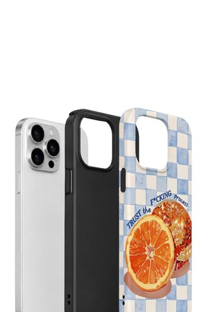 iPhone 13 Pro Max Vorian Çift Katmanlı Kılıf Orange Press Collage