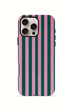 iPhone 16 Pro Max Vorian Çift Katmanlı Kılıf Pink Navy Cabana