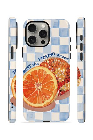 iPhone 15 Pro Vorian Çift Katmanlı Kılıf Orange Press Collage