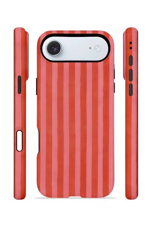 iPhone 17 Air Vorian Çift Katmanlı Kılıf Tomato Red Stripe