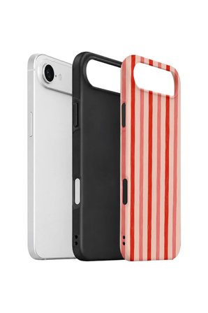 iPhone 17 Air Vorian Çift Katmanlı Kılıf Coral Cream Stripe