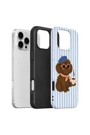 iPhone 16 Pro Max Vorian Çift Katmanlı Kılıf Cafe Dog Riviera
