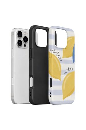 iPhone 16 Pro Max Vorian Çift Katmanlı Kılıf Dolce Vita Lemon