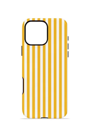 iPhone 16 Pro Vorian Çift Katmanlı Kılıf Golden Pinstripe