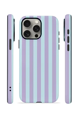 iPhone 15 Pro Vorian Çift Katmanlı Kılıf Lilac Riviera Stripe