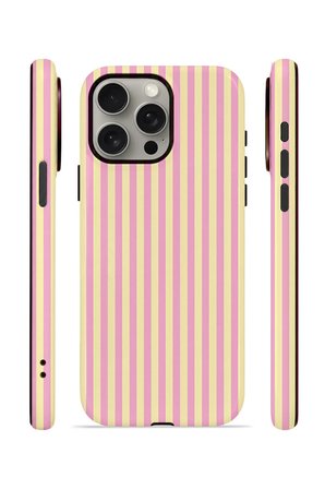 iPhone 15 Pro Max Vorian Çift Katmanlı Kılıf Lemon Candy Pinstripe