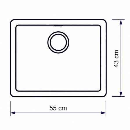GRANİT EVİYE 43X55 ANTRASİT MUTFAK EVİYESİ